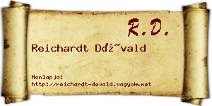 Reichardt Dévald névjegykártya